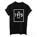 YITAN Women's O Neck Interesting T-Shirt Black Small