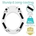 Vive Raised Toilet Seat Riser for Seniors (with Handles) - Handicap Rail Grab Bar Seat for Over Toilet - Elevated Safety for Elderly, Disabled, Medical - Standard