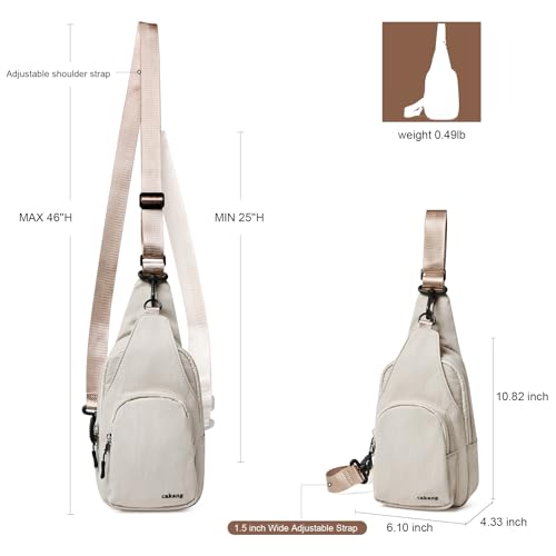 Image of cakang Womens Sling Bag Crossbody Bags for Women Vegan Leather Sling Backpack Daypack Fanny Pack Crossbody Purse Travel