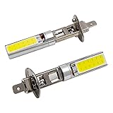 lampadina del faro baceyong h1, 2 x cob led luce di marcia diurna, fendinebbia del veicolo, luce bianca