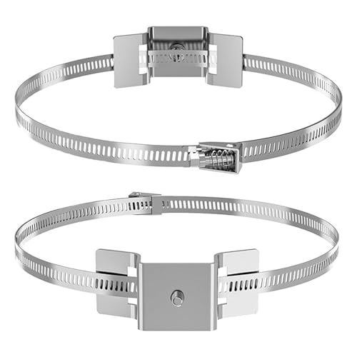 Gralara Lot de 2 Supports de Fixation pour Panneaux, Clips pour Panneaux, Boîtes Aux Lettres, Lampadaires