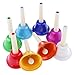 Alnicov Music Hand Bell Rhythm Band Beginners Play Hand Bells,8 Sound,8 Color Musical Bell for Senior,Teacher,Desk Bell Metal Hand Bells Set (one set of 8 notes)