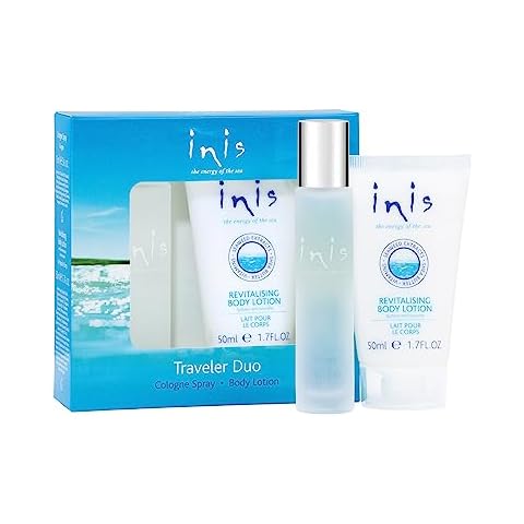 Inis the Energy of the Sea Cologne & Body Lotion Sampler Duo - Revitalizing Body Lotion - Travel Lotion - Unisex Cologne - Hydrating Body Lotion - Womens Perfume - Mens Cologne -Travel Size Cosmetics Cover