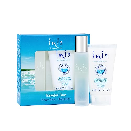 Inis the Energy of the Sea Cologne & Body Lotion Sampler Set - Travel Size Toiletries for Women and...