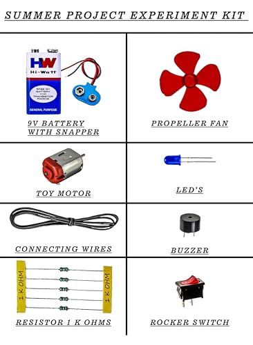 Image of Science Kit | 31 Components | Summer Project Experiment Kit | Art and Craft | Motor Fan Toy Set for Kids | Multicolor
