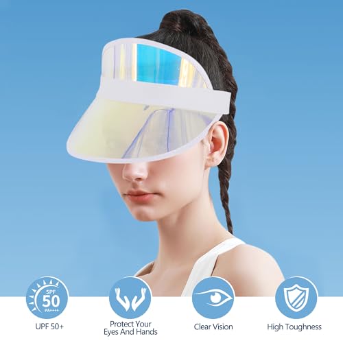 Image of Surkat Plastics Clear Sun Visors UV Protection Hat Cap Headwear Sunhat for Golf Tennis Beach Cycle
