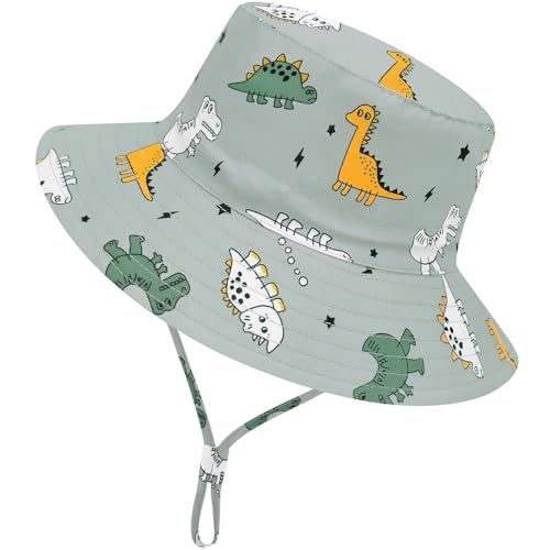 Image of Baby Sun Hat Baby Boy Hats Toddler Hat UPF 50+ Bucket Hat for Baby Girls Infant Beach Hat with Wide Brim Kids Caps
