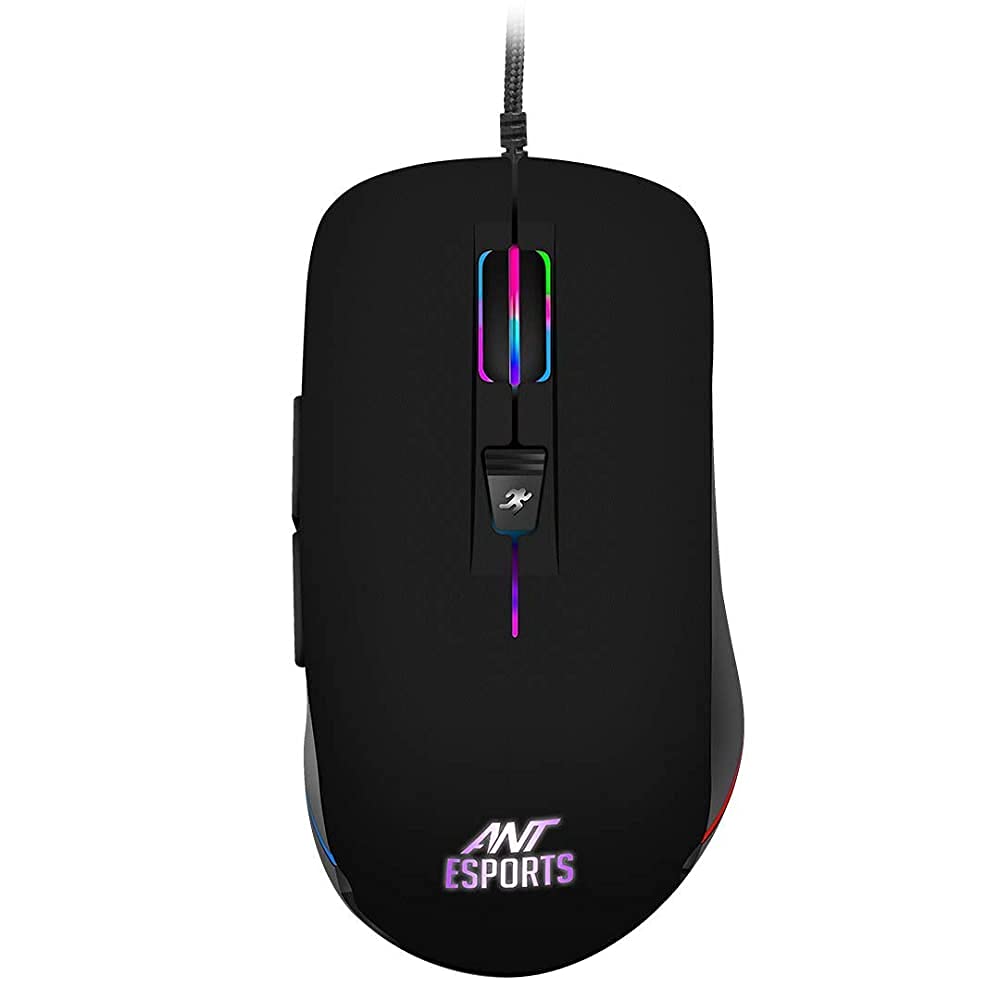 (Refurbished) Ant Esports GM100 RGB Optical Wired Gaming Mouse | 4800 DPI for FPS and MOBA Games – Black (Refurbished) Ant Esports GM100 RGB Optical Wired Gaming Mouse | 4800 DPI for FPS and MOBA Games – Black