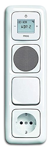 Busch Jäger Unterputz UP Digitalradio 8215 U (8215U) alpinweiß KomplettSet Reflex SI Lautsprecher + 20 EUCKS-214 Steckdose mit Kinderschutz