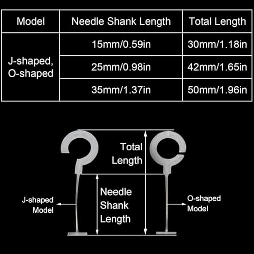 SEIWEI 500PCS J-Shaped Clothes Plastic Tag Gun Fasteners Tag Fasteners 25mm/0.98in Clothing Tag Barbs Attachments for Price Tag Gun, White, CXR-RT-240614C