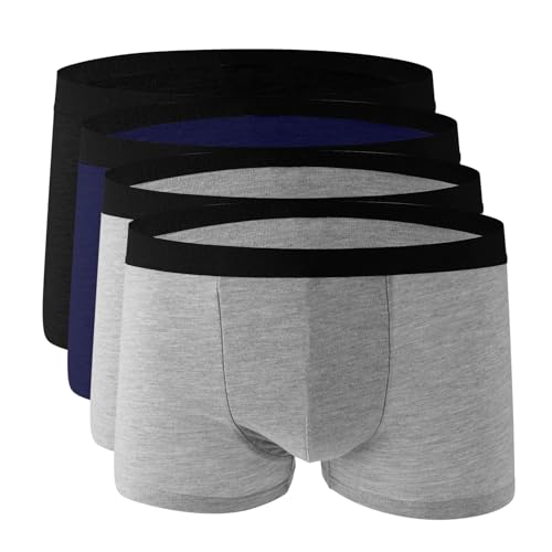 Cambkatl 4 Pack Men’s Underwear Breathable Boxer Briefs Soft Comfortable Underwear Trunks No Fly4