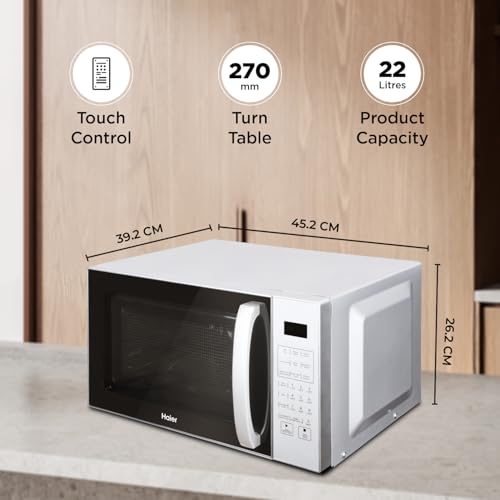 Image of Haier 22L Convection Microwave Oven with KIDS Special Recipes (HIL2201CSSH,Silver)