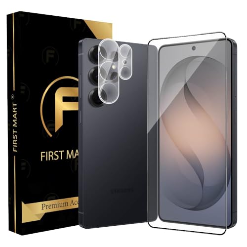 Image of FIRST MART Tempered Glass for Samsung Galaxy S26 Ultra with Clear Camera Lens Protector & Installation Kit | HD Clear, Edge-to-Edge, Scratch Resistant, Case-Friendly | Pack of 1