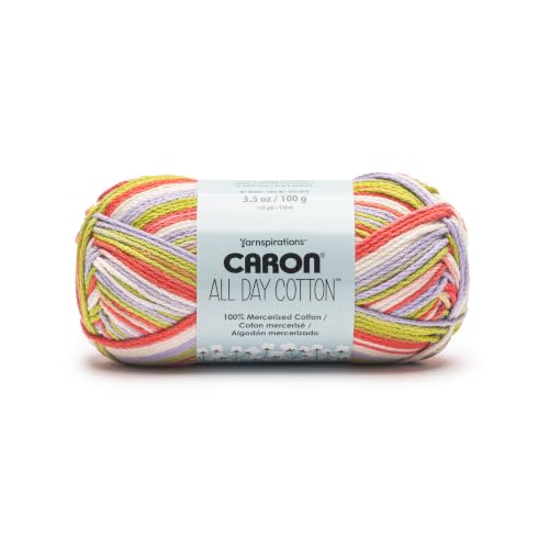 Image of Caron All Day Cotton Prints Yarn for Crocheting, Lovebird, 3-Pack