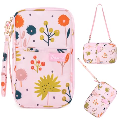 Dizdvizd Portafogli da Viaggio, Custodia Porta Passaporti Famiglia con protezione RFID, Impermeabile...