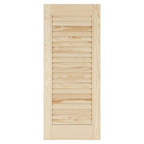 Louvre Door – Pine Wood – Vented Open – Ready to Paint Internal Louvre Cupboard Doors – Slatted Wardrobe Doors – Various Sizes (720mm (28.4") Height, 294mm (11.6") Width) — image 1