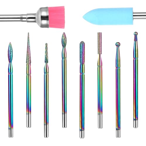 Oruola 10 punte per fresa per unghie, in carburo di tungsteno