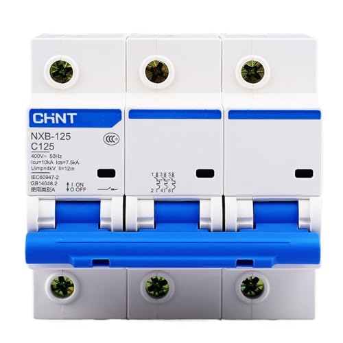 Disjoncteur MCB NXB-125 3P tripolaire 100A 230V compatible avec rail DZ47
