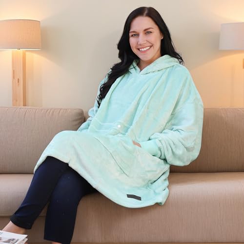 Catalonia Oversized Microfiber Fleece Wearable Blanket Hoodie — view 7