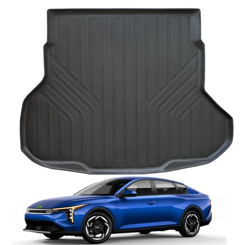 SANBAN-AXE Alfombrilla de maletero para KIA K4 TPE 2025, protección para todo tipo de clima, accesorios de carga de coche, color negro