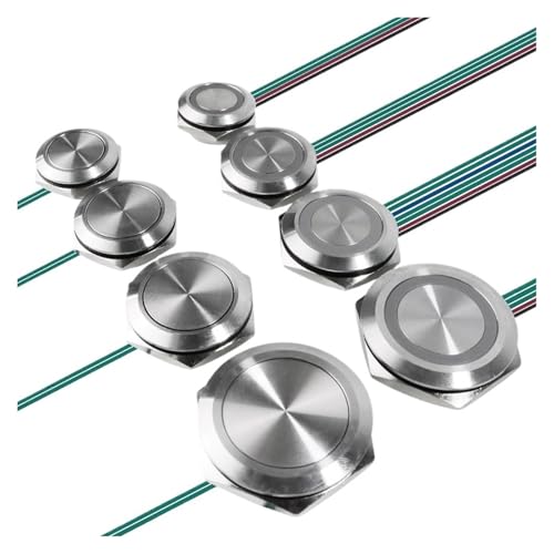 Bouton poussoir LED tricolore RGB 19mm pour l'aménagement de votre van ou tableau de bord