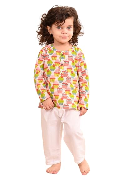 lil pitaara PURE COTTON UNISEX PYJAMA SETS WITH CUPCAKE PRINT_LP-PJ-23-Parent-picture-50