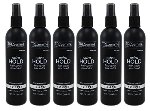 Tresemme Hairspray Extra Hold Unscented 10 Ounce Pump (295ml) (Pack of 6)