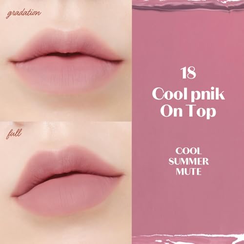 Image of ETUDE Fixing Tint | Long Lasting Liquid Lipstick | Waterproof, Transfer Proof & Smudgeproof | Lightweight Matte Lip Stain | Highly Pigmented Korean Makeup | Full Coverage | Shade- 18, Cool Pink on Top, 4g