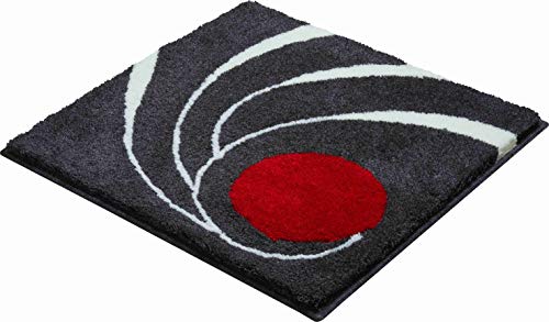Grund Designer Bath Mat COLANI, Ultra Soft and Absorbent, Anti Slip, 5 Years Warranty, Colani 18, Small Mat 60x60 cm, Anthracite