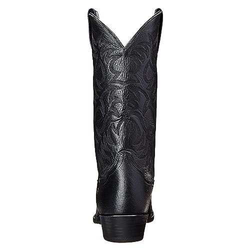 ADMLZQQ Mens Classic Durable Round Toe Embroidered Western Rodeo Cowboy Boots3