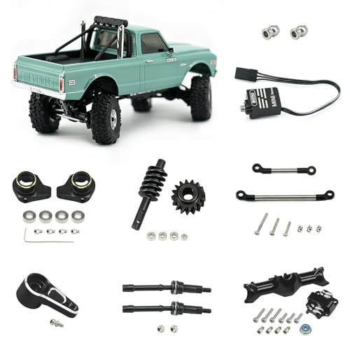 Kit direction 4 roues SCX30 Hobbydets V1 alu pour crawler radiocommandé