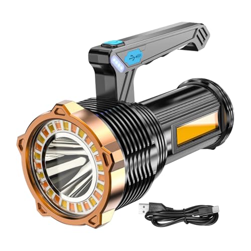 Lampe de poche rechargeable super brillante avec lumière latérale utile