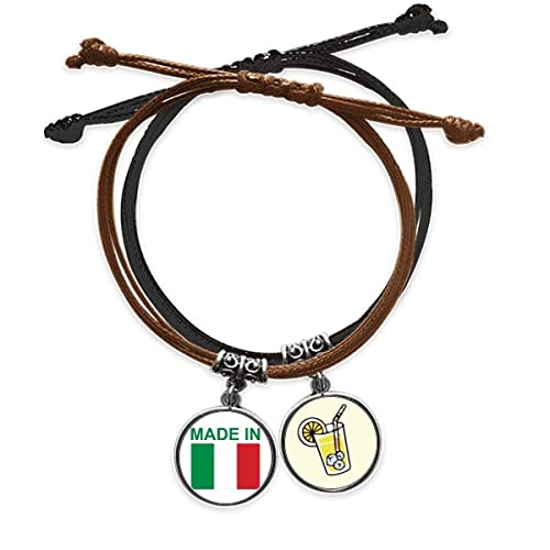 Bracelet corde fabriqué en Italie accessoire en cuir pour style décontracté