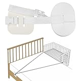 NAJILI 8m Babybett Sicherheitsgurt, Beistellbetten-Gurt, Verstellbarer Sicherheitsgurt für Beistellbett Zum Andocken an Das Erwachsenenbett (Weiß)