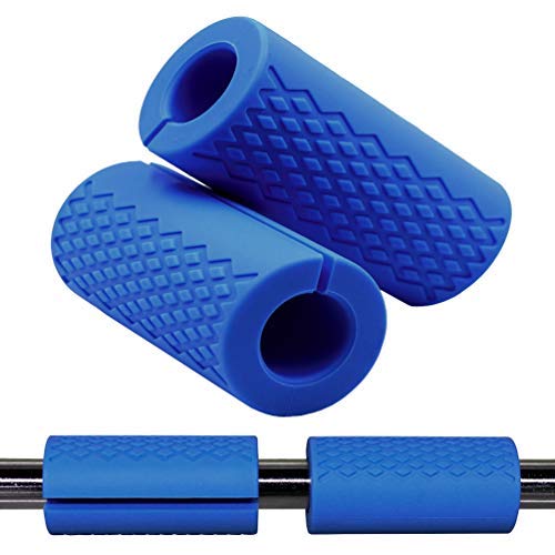 Tima Dumbbell Bar Handle Grips - Standard Bar Grips for Weight Lifting Fitness Strength Training - Arm Chest Workout Machines Grip (Blue, 1" Bar, Fat)-image-25