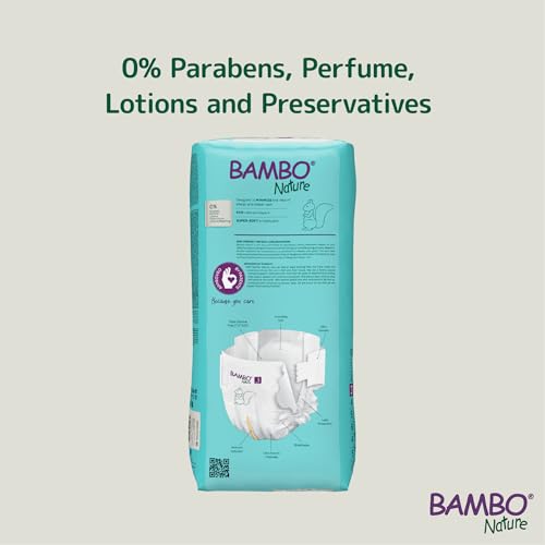 Image of Bambo Nature Hypoallergenic Baby Diapers, Eco-Labeled Diapers, Enhanced Leakage Protection, Totally Chlorine-Free, Skin Friendly, and Super Absorbent - Size 3 (156 Count)