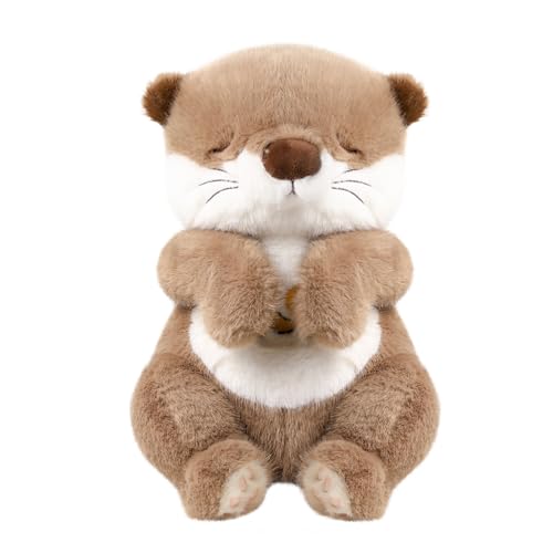LLUKEME Baby Toy Comfort 'n Snuggle Otter Portable Plush Sound Machine with Soft Music,...