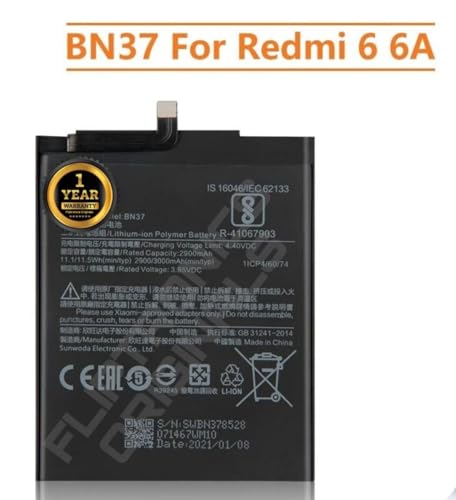 Image of BN37 Battery for Redmi 6A / 6 / M1804C3CG, M1804C3CH, M1804C3CI Battery with 1 Year Warranty** (I80)