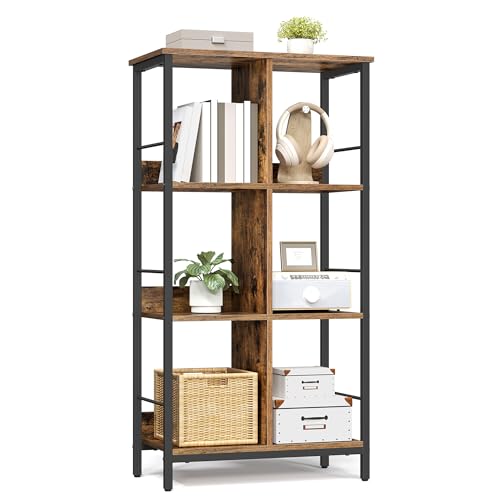 VASAGLE Meuble de Rangement 3 Niveaux, Étagère Rangement, Bibliothèque Style Industriel, 6 Cubes, pour Salon, Bureau, Entrée, Cuisine, 30 x 60 x 114 cm,...