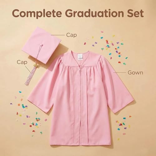 Image of Kindergarten 2025 Graduation Cap and Gown Tassel Sets with Charm 2PCS Graduations Stoles for Kids Grad Party Clothes