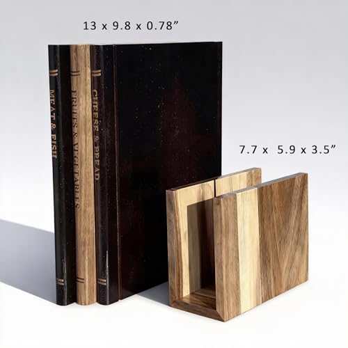 Juego de tablas de cortar en forma de libro de madera de acacia miniatura 3