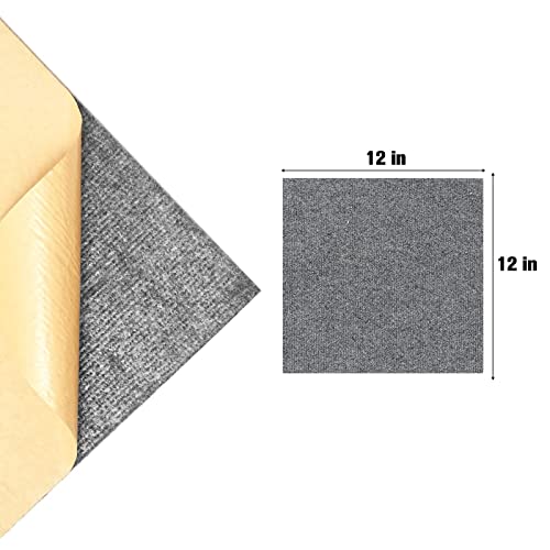 12Pcs Carpet Squares Self Adhesive Carpet Tiles 12" X 12" Commercial Carpet Floor Tiles Non-Slip Peel And Stick Carpet Tile Home Furnishings Floor Easy Install Diy #TOP2