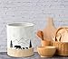 dgudgu Bear Utensil Holder For Countertop Ceramic Kitchen Utensil Holder For Kitchen Counter Forest Painted Utensil Crock White Large Cooking Utensil Holder
