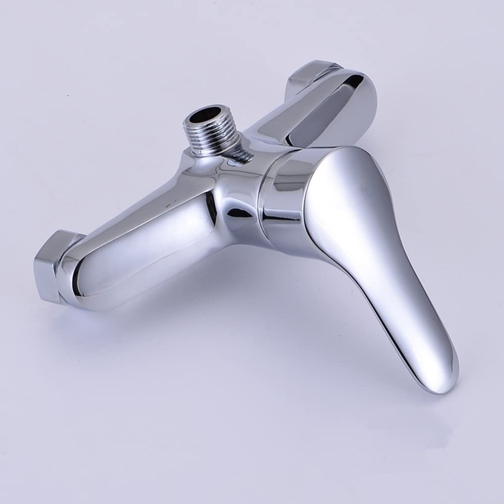 Brass Wall-Mounted Shower Mixer Valve - Single Lever Hot/Cold Water Faucet For Bathroom & Tub