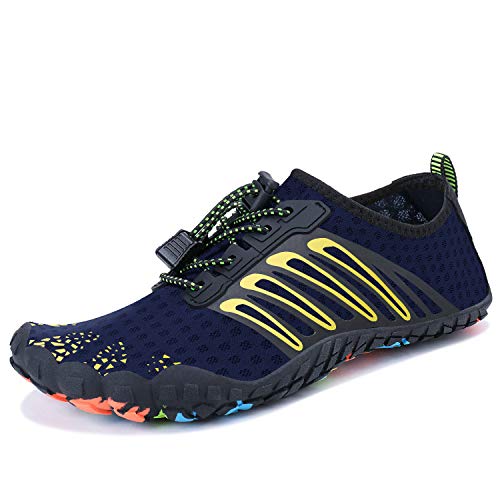 Image of MAYZERO Water Shoes Men Women Swim Surf Shoes Beach Pool Shoes Wide Toe Hiking Aqua Shoes Winter House Slippers