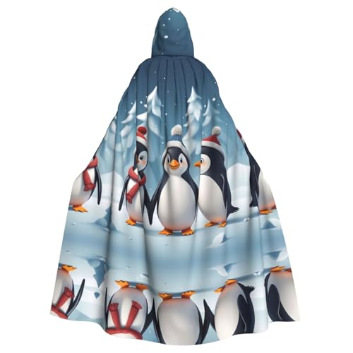 Manteau d'hiver cape de fête pingouins le cadeau de Noël idéal pour adulte