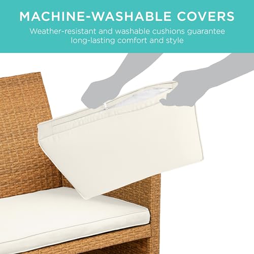 image for Best Choice Products 4-Piece Outdoor Wicker Patio Conversation Furnitu