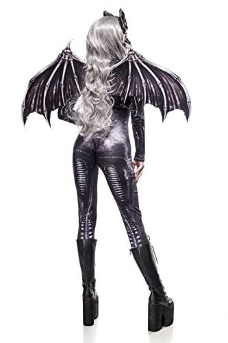 Skull Bat Lady kit complet L canevas strass haute définition - 3