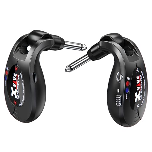Xvive U2 Wireless Guitar System Rechargeable 2.4GHz Guitar Wireless Transmitter and Receiver for Electric Guitar Bass
