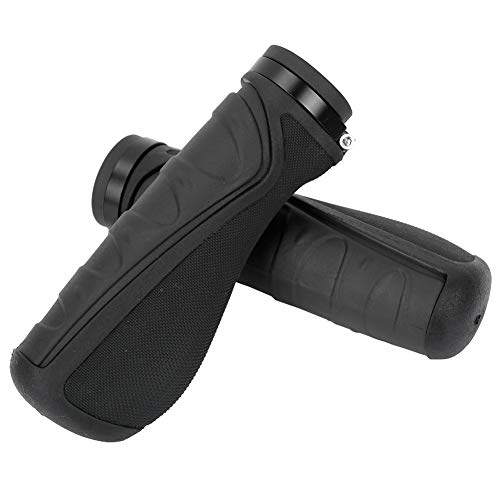 2PCS Mountain Bikes Handlebar Grips, 4 9x1 97x1 2in Bikes Handle Bar Grips, Avoid Slip and Lock On Bikes Handle Bar Grips, Bikes Handlebar Grips for Road Bikes Mountain Bike(Black)